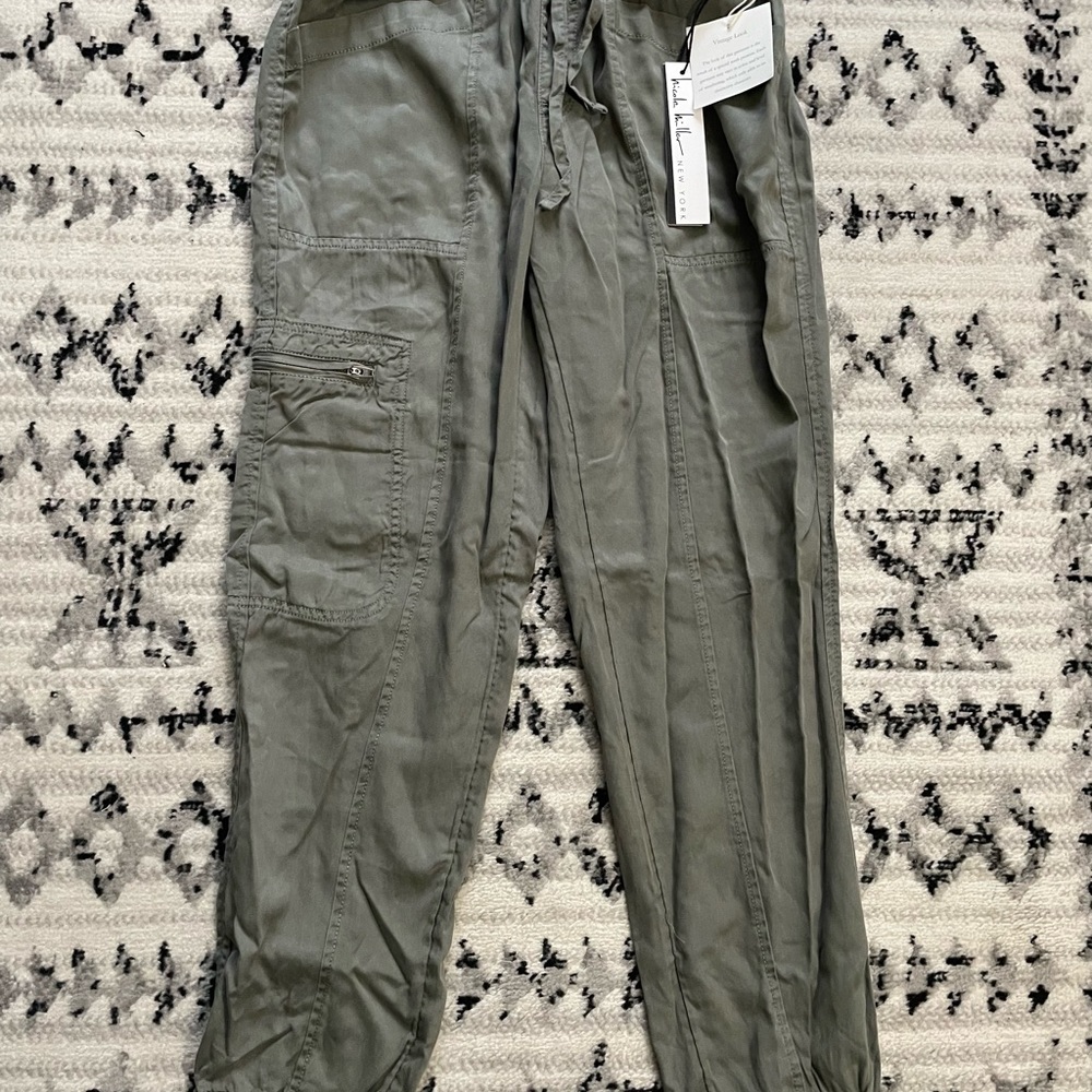 Nicole Miller Green Cargo Pants Relaxed Fit